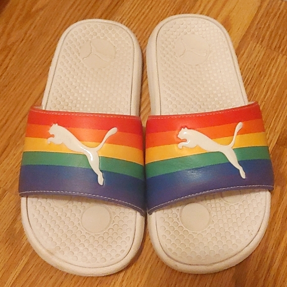 puma rainbow slide sandals